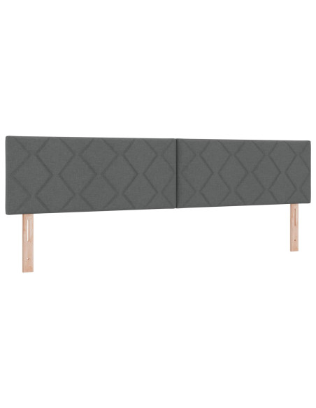 Letto con contenitore LED e materasso Grigio Scuro 200 x 200 cm