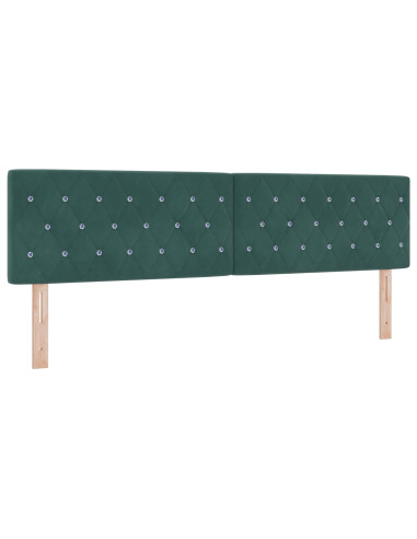 Letto con contenitore LED e materasso Verde Scuro 180 x 200 cm