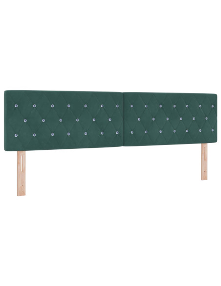 Letto con contenitore LED e materasso Verde Scuro 180 x 200 cm