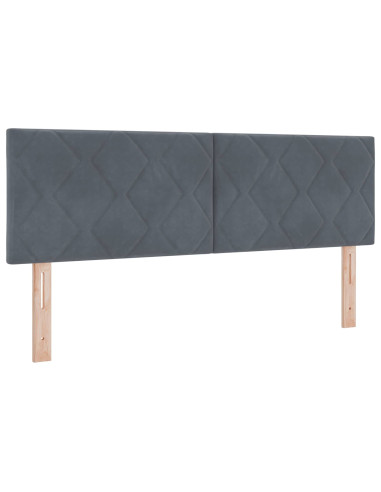 Letto con contenitore LED e materasso Grigio Scuro 160 x 200 cm