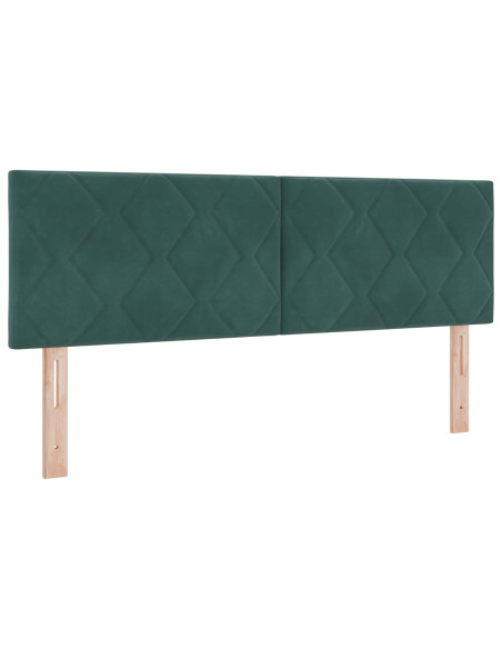 Letto con contenitore LED e materasso Verde Scuro 160 x 200 cm