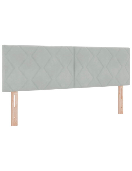 Letto con Contenitore Grigio Chiaro 160 x 200 cm Velluto