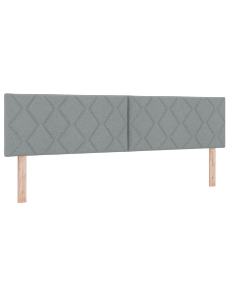 Letto con Contenitore 2 pz Grigio Chiaro Pelle Sintetica