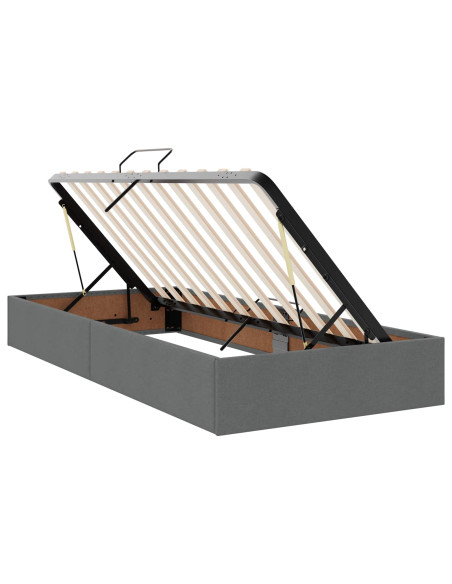 Letto con Contenitore 2 pz Grigio Scuro Pelle Sintetica