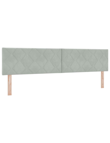 Letto con Contenitore con testiera 2 pz Grigio Chiaro