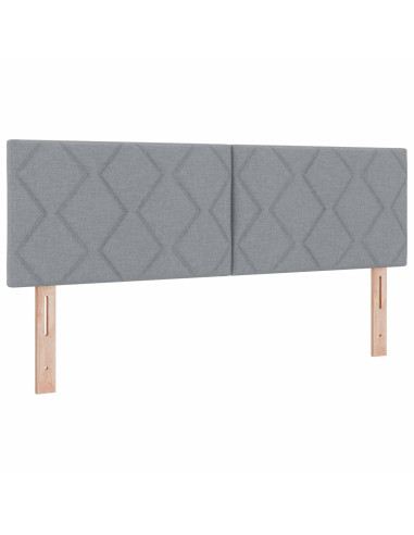 Letto con contenitore e materasso Grigio Chiaro 140 x 200 cm