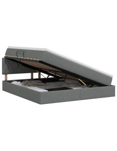 Letto con contenitore e materasso Grigio Scuro 180 x 200 cm 2