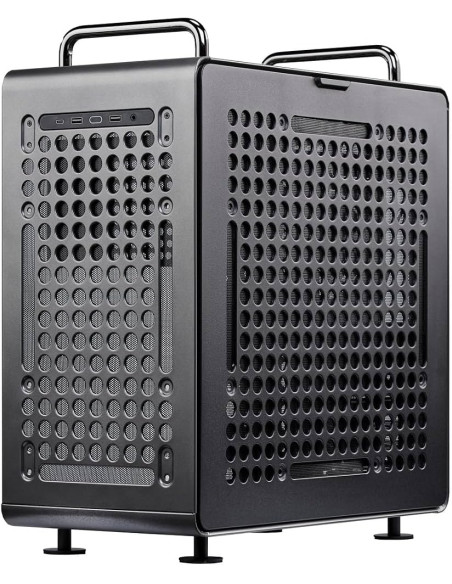 CASE MIDITOWER NO PSU QUBE 540 VETRO SX - ATX MATX MITX - IRON