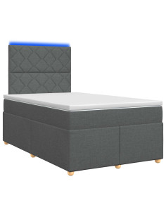 Letto box spring con materasso Grigio Scuro 120 x 200 cm 2