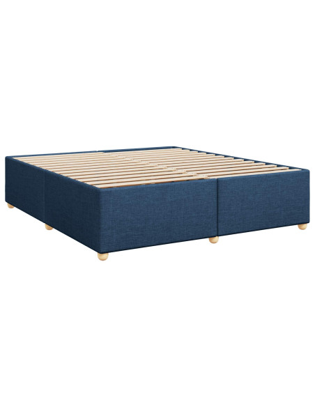 Letto box spring con materasso Blu 180 x 200 cm Tessuto