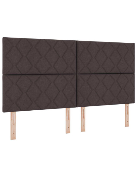 Letto Ottomano con Materasso e LED Marrone Scuro 180 x 200 cm