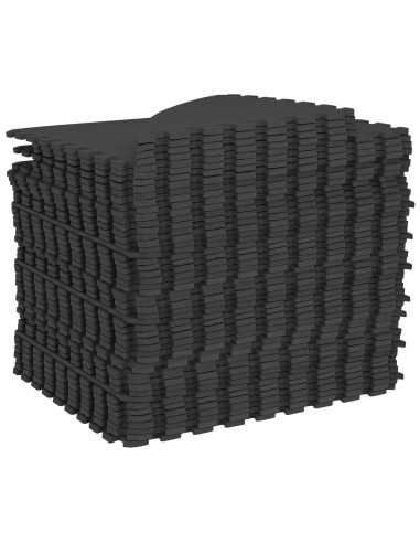 Tappetino per piscina 49 pz Ø 408 cm Rotondo Schiuma EVA Nero