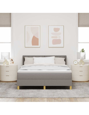 Letto a molle con testiera Talpa 190 x 140 cm Tessuto