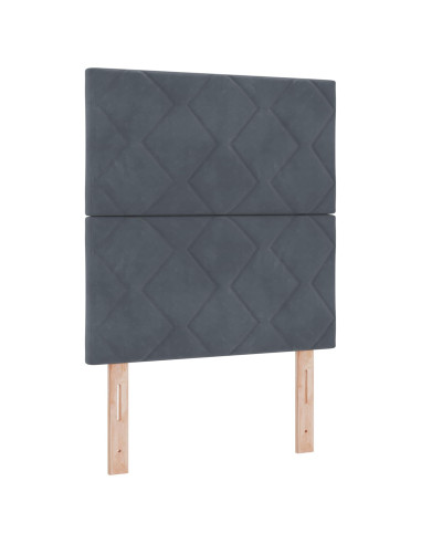 Letto Ottomano con Materasso e LED Grigio Scuro 80 x 200 cm