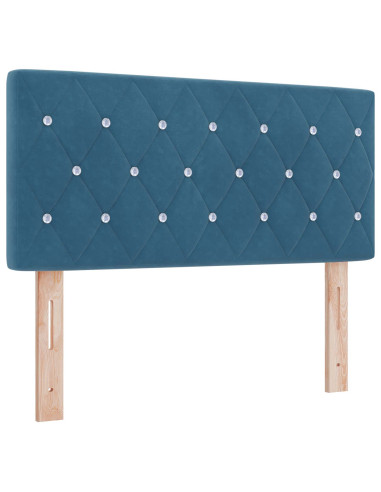 Letto Ottomano con Materasso e LED Blu scuro 120 x 190 cm