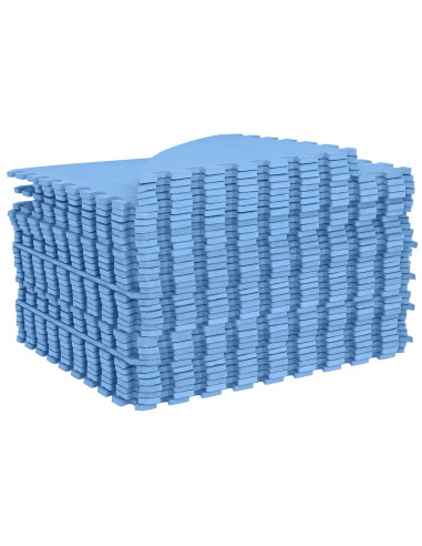 Tappetino per piscina 36 pz Ø 350 cm Rotondo Schiuma EVA Blu
