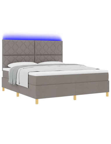 Letto a Sorgente LED con testiera Talpa 180 x 200 cm Tessuto