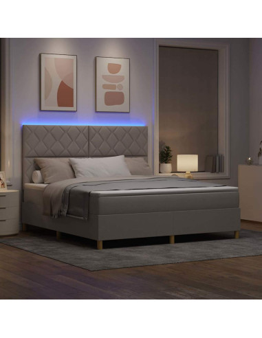 Letto a Sorgente LED con testiera Talpa 180 x 200 cm Tessuto