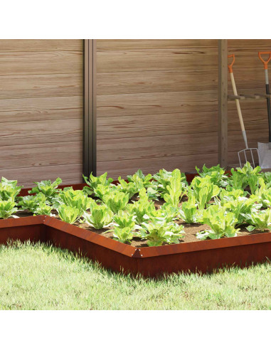 Recinto per lumache 4 pz 13,5 x 13,5 x 25 cm Acciaio Corten