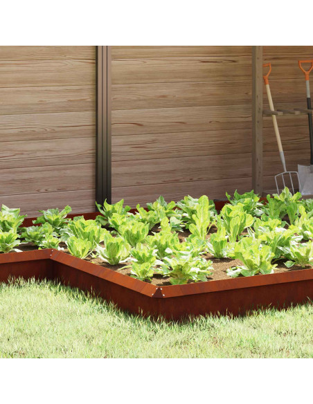 Recinto per lumache 4 pz 13,5 x 13,5 x 25 cm Acciaio Corten