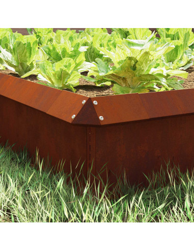 Recinto per lumache 4 pz 13,5 x 13,5 x 25 cm Acciaio Corten