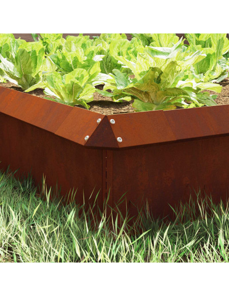 Recinto per lumache 4 pz 13,5 x 13,5 x 25 cm Acciaio Corten