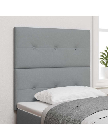 Testiera regolabile in altezza Grigio chiaro 100 cm Tessuto