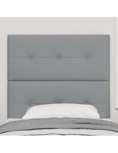 Testiera regolabile in altezza Grigio chiaro 100 cm Tessuto