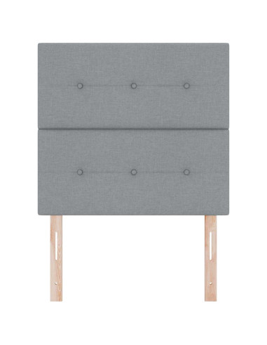 Testiera regolabile in altezza Grigio chiaro 100 cm Tessuto