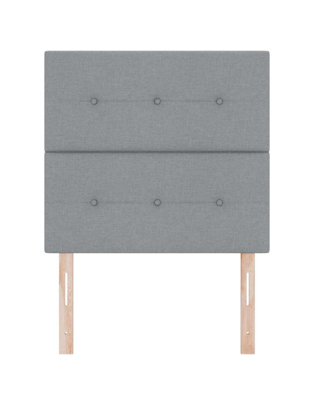 Testiera regolabile in altezza Grigio chiaro 100 cm Tessuto