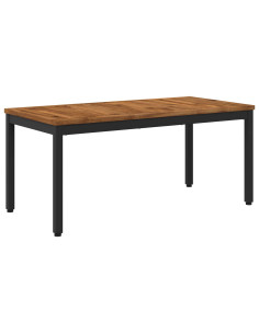 Tavolino da salotto Naturale e Nero 50 x 100,5 x 45 cm