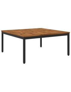 Tavolino da salotto Naturale e Nero 100 x 100,5 x 45 cm