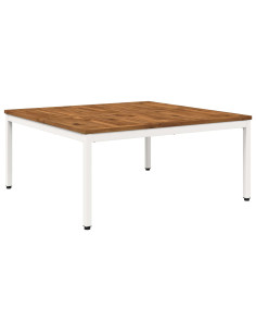 Tavolino da salotto Naturale e Bianco 100 x 100,5 x 45 cm