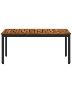 Tavolino da salotto Naturale e Nero 50 x 100,5 x 45 cm 2