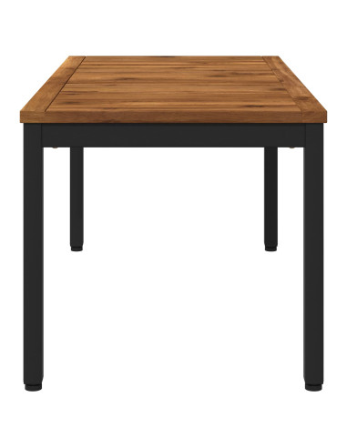 Tavolino da salotto Naturale e Nero 50 x 100,5 x 45 cm