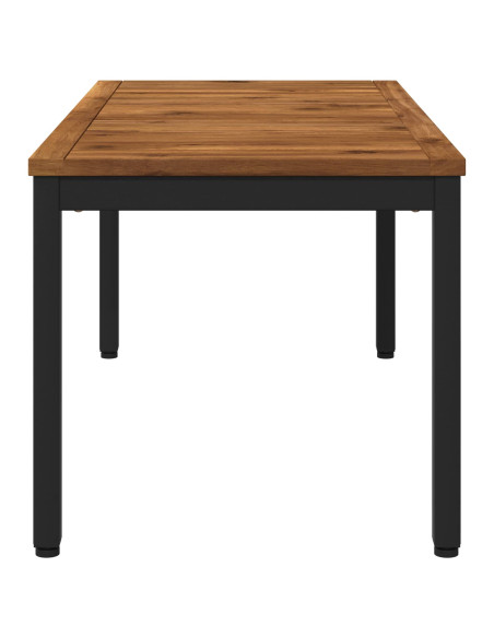 Tavolino da salotto Naturale e Nero 50 x 100,5 x 45 cm
