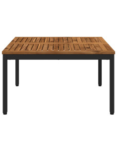 Tavolino da salotto Naturale e Nero 80 x 80,5 x 45 cm 2