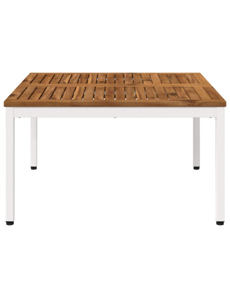Tavolino da salotto Naturale e Bianco 80 x 80,5 x 45 cm