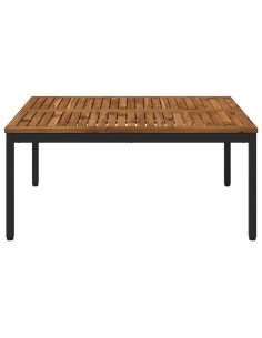 Tavolino da salotto Naturale e Nero 100 x 100,5 x 45 cm 2