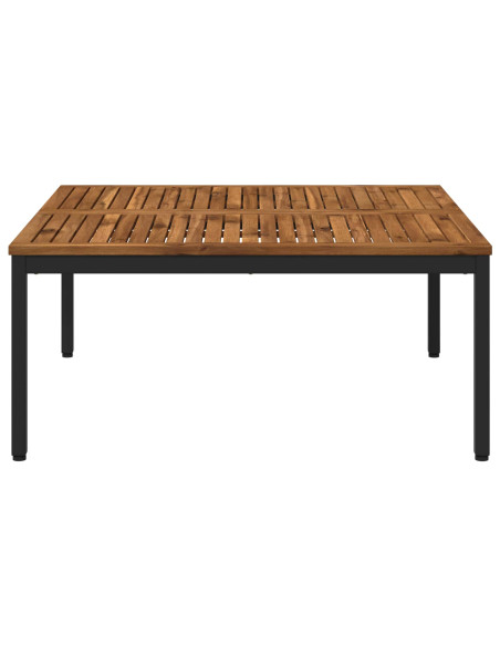 Tavolino da salotto Naturale e Nero 100 x 100,5 x 45 cm
