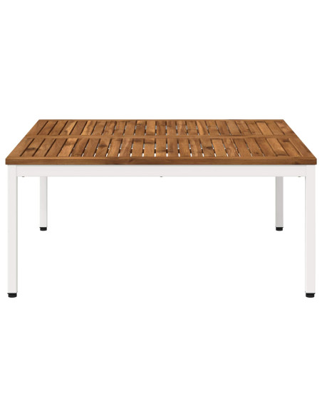 Tavolino da salotto Naturale e Bianco 100 x 100,5 x 45 cm