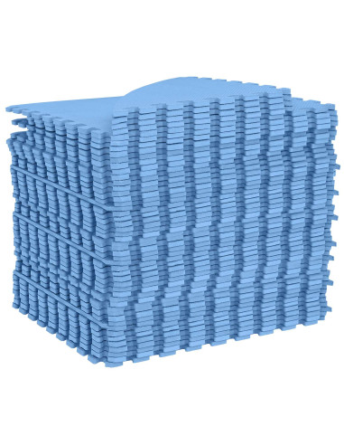 Tappetino per piscina 49 pz Ø 408 cm Rotondo Schiuma EVA Blu