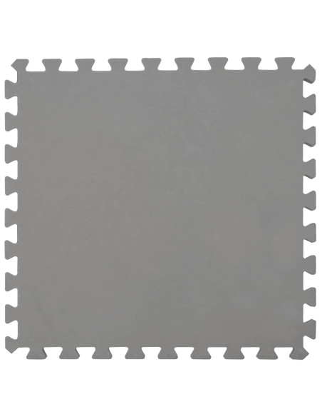 Tappetino per piscina 49 pz Ø 408 cm Rotondo Schiuma EVA Grigio