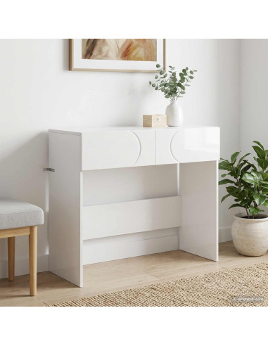 Tavolo consolle Bianco Lucido 96,5 x 38 x 75 cm