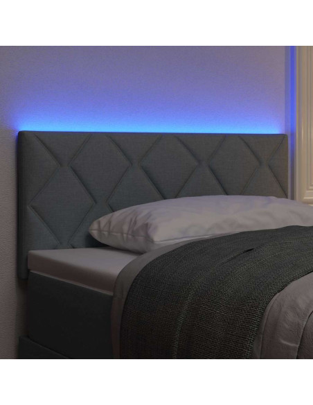 Testiera LED Grigio chiaro Tessuto