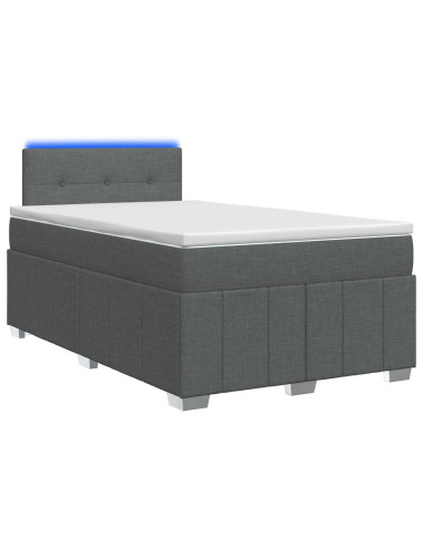 Letto box spring con materasso Grigio Scuro 120 x 200 cm