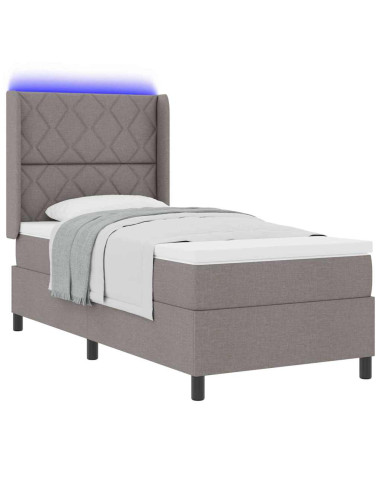 Letto a Sorgente LED con testiera Talpa 90 x 200 cm Tessuto