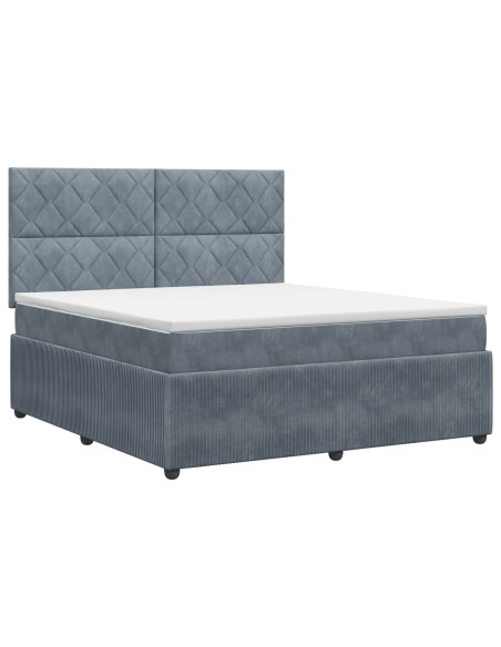 Letto box spring con materasso Grigio Scuro 160 x 200 cm