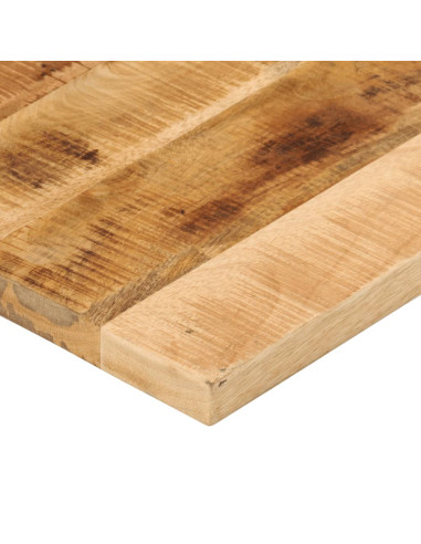 Piano per Tavolo 70x50x2,5cm Rettangolare Legno di Mango Grezzo