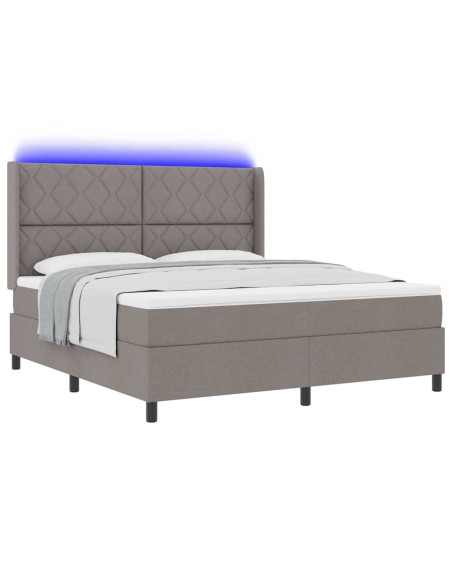 Letto a Sorgente LED con testiera Talpa 180 x 200 cm Tessuto